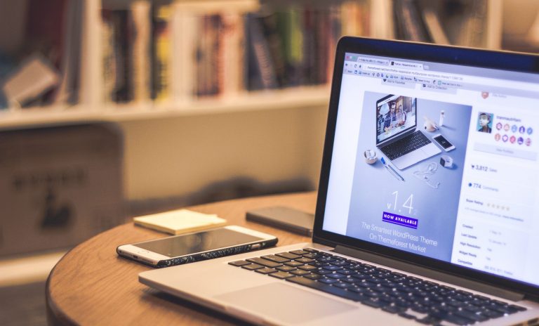 Laptop showing product and explainer video
